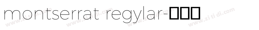 montserrat regylar字体转换
